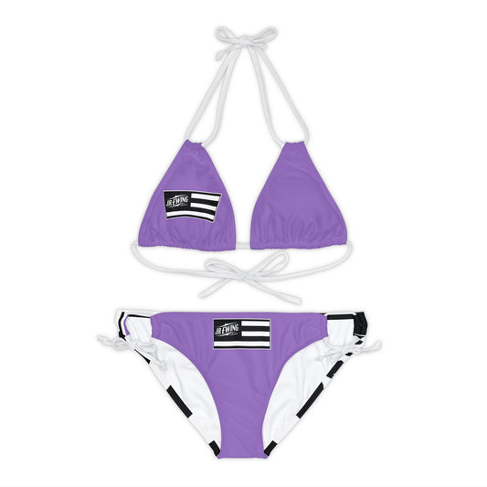 Copy of J R Ewing Pink Strappy Bikini Set (AOP)