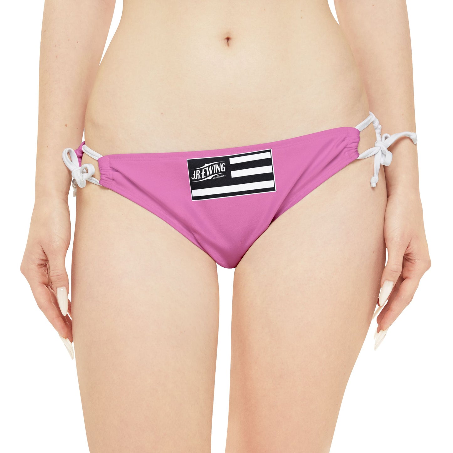 J R Ewing Pink Strappy Bikini Set (AOP)