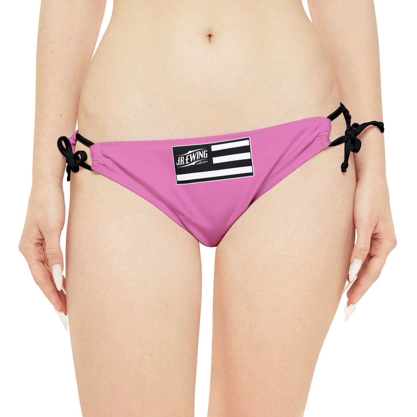 J R Ewing Pink Strappy Bikini Set (AOP)