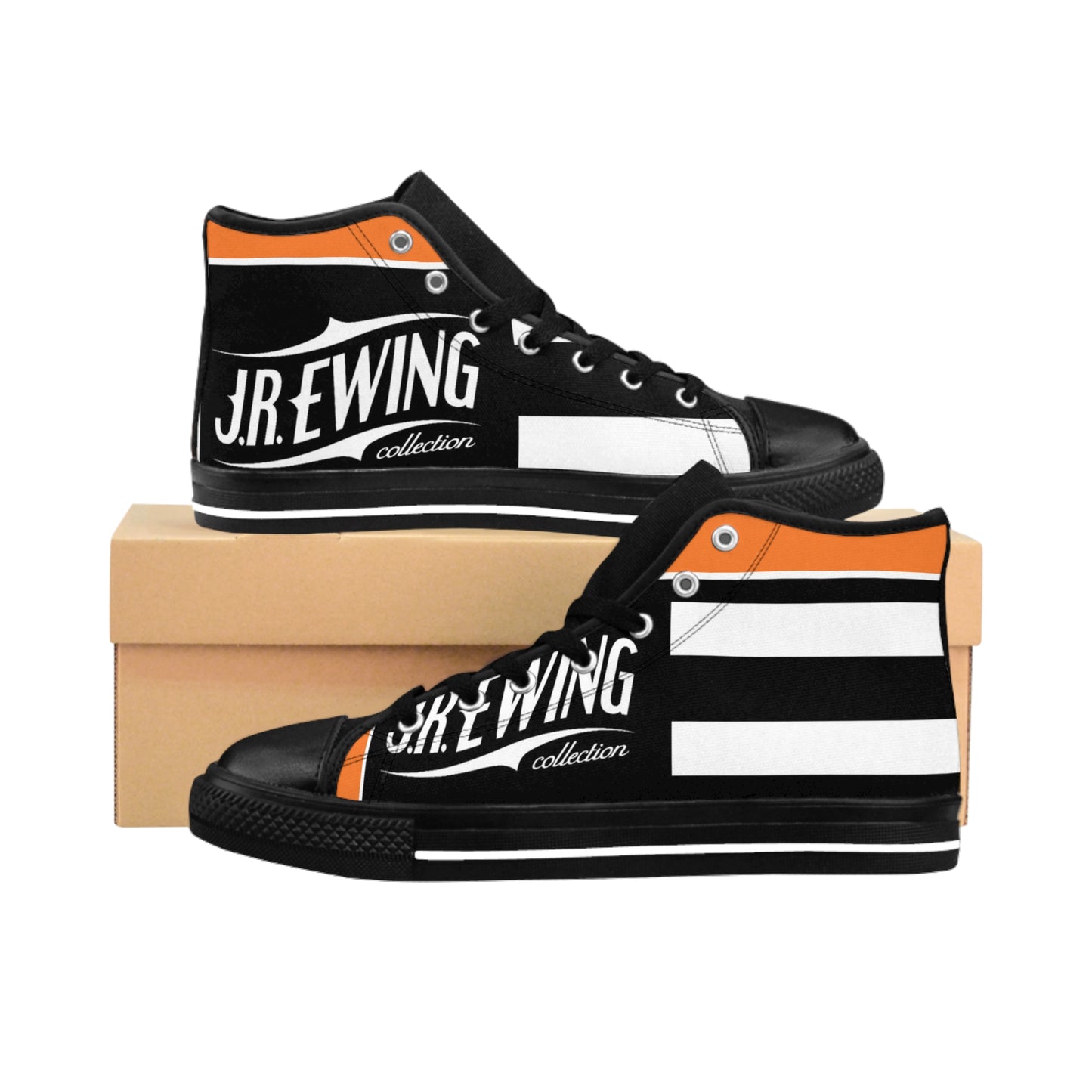 J.R Ewing Men's Classic Sneakers Orange